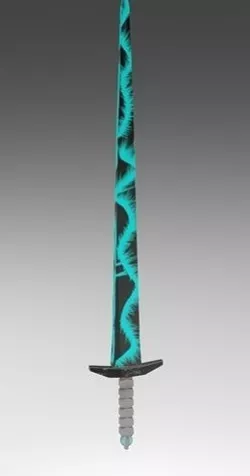 Frost-sword Low-poly 3D model