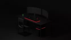 Gaming Setup PC Low-poly 3D model