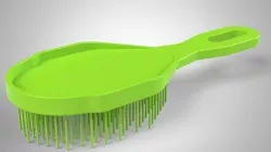 Green hairbrush  3D model