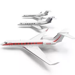 Gulfstream Business Jets Rigged Collection 3D model
