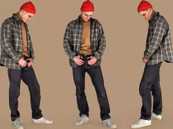 Guy in the Plaid Shirt 3D model