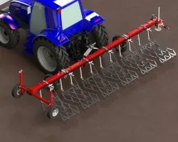 Heavy toothed harrow Low-poly 3D model
