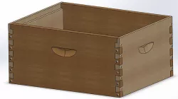 Honey box with a dovetail Low-poly 3D model