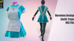 Japanese nurse 3D model