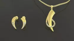 Jewelry tooth shaped mini set printable S68 3D model