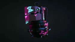 Jinx Grenade LOL Arcane Low-Poly model Low-poly 3D model