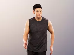 Karl 12695 - Athletic Asian Man Running Low-poly 3D model