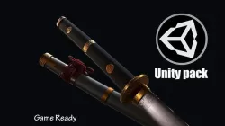 Katana Weapon Sword - Game Ready Low-poly 3D model