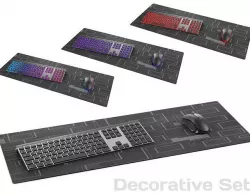 Keyboard - computer mouse - mouse pad 3D model