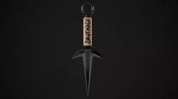 Kunai of the flying thunder god Low-poly 3D model