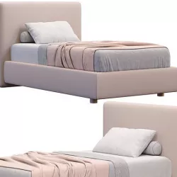 Leather Arca Bed By Poliform 3D model