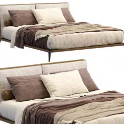 Leather Bed Park By Poliform 3D model