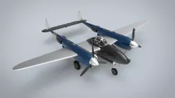 Lockheed P-38 Lightning 3D model