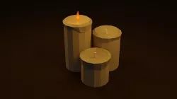 Low Poly Candles Low-poly 3D model