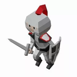 Low Poly Knight Low-poly 3D model