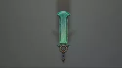 Low Poly Sword with tile texture Low-poly 3D model