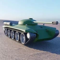 Low-Poly Tank  Low-poly 3D model