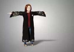 Magic robe Low-poly 3D model