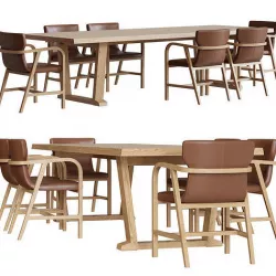 Maxalto Fulgens chair and Intoto table 3D model
