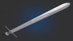 Medieval Realistic  Arming Sword Middle-poly Game ready 3D model