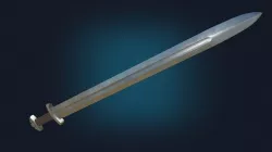 Medieval Realistic Viking Sword Middle-poly Game ready 3D model