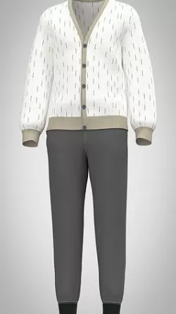 Mens Cardigan Low-poly 3D model