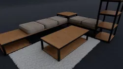minimalist sofa 3D model