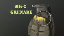 MK2 grenade Low-poly 3D model