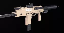MP9 Submachine Low-poly 3D model