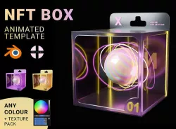NFT BOX template for Blender 3D model