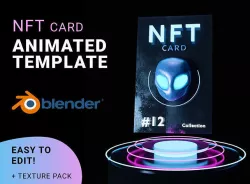 NFT Card template for Blender 3D model
