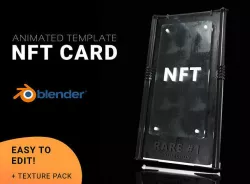 NFT Rare Card template for Blender 3D model