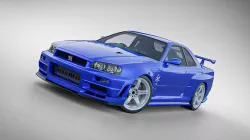Nissan Skyline GTR R34 V - spec II S - tune 3D model