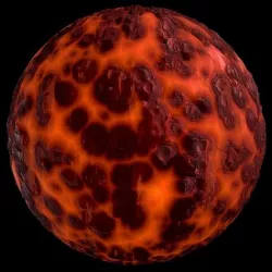 Obsidian Rock Lava Ground Terrain Red Material PBR Texture Texture