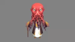 octopus master - squid monster Low-poly 3D model