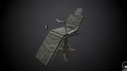 Old Asylum Bed Low-poly 3D model