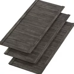 Old oak wood Plank Fence 345x138cm 3D model