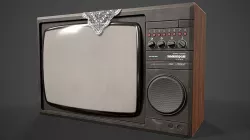 Old Soviet TV Low-poly 3D model