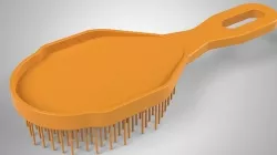 orange hairbrush 3D model