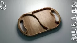 Oval Serving Tray 2- Files for CNC  3D model
