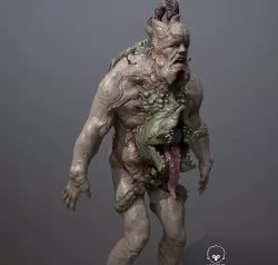 Parasite human Low-poly 3D model