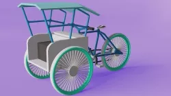 PEDICAB BECAK UNIQUE AND CLASSIC VEHICLES ARE VERY FUNNY 3D model