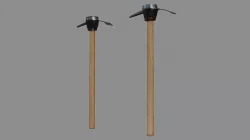 Pickaxe - Low and High poly Low-poly 3D model