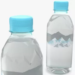 Plastic Bottle 330ml 3D model