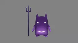 Purple Demon Hunter Low-poly 3D model