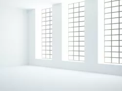 Ready to render and decorate interior high ceiling loft room 3D model