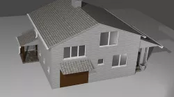 Real house model Low-poly 3D model
