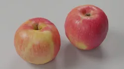 Red-yellow apple game ready Low-poly 3D model