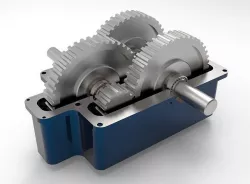 Reducer with bearings and gears 3D model