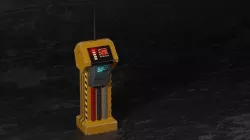 Rigged Remote controller with Push Button and mini display Low-poly 3D model